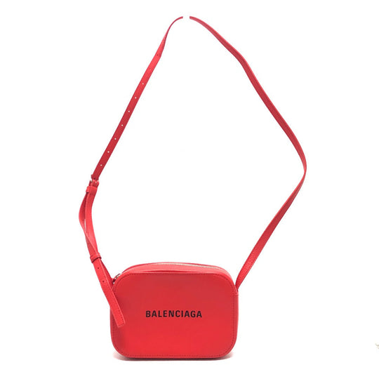 BALENCIAGA Shoulder Bag 552372 leather Red EVERYDAY EVERYDAY Camera Bag XS Women Used Authentic