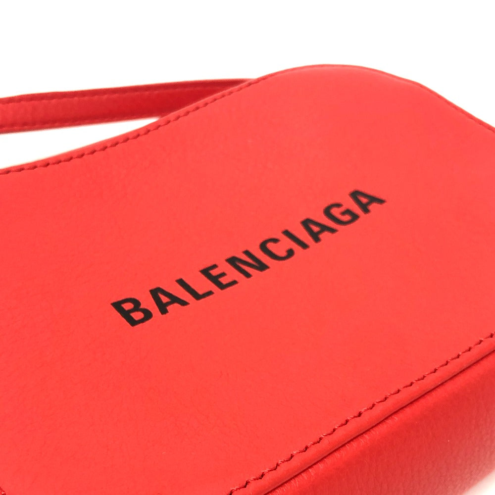BALENCIAGA Shoulder Bag 552372 leather Red EVERYDAY EVERYDAY Camera Bag XS Women Used Authentic