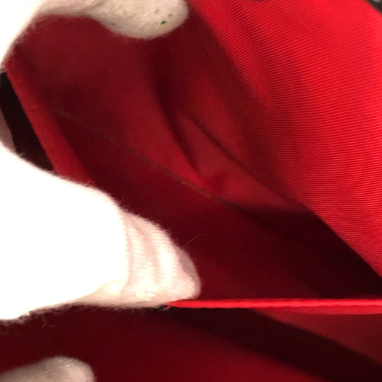 GUCCI Tote Bag 664083 GG Supreme canvas, leather Beige x red Chilled license GG Supreme Ladybug Women Used Authentic