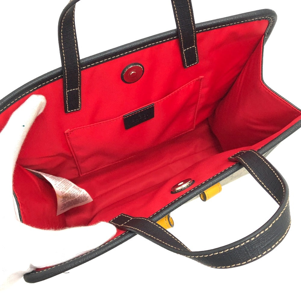GUCCI Tote Bag 664083 GG Supreme canvas, leather Beige x red Chilled license GG Supreme Ladybug Women Used Authentic
