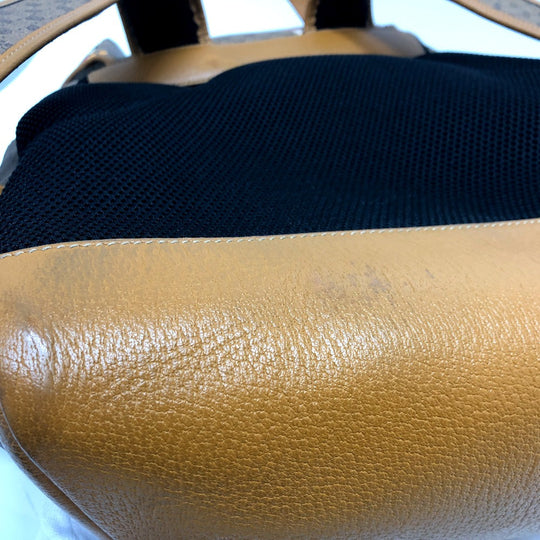 GUCCI Backpack 603898 PVC / Leather Beige x brown Mini GG Supreme Mickey Mouse DISNEY unisex(Unisex) Used Authentic