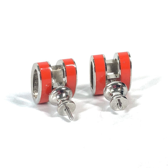 HERMES Pierce Gold Plated Orange H logo pop ash mini Women Used Authentic