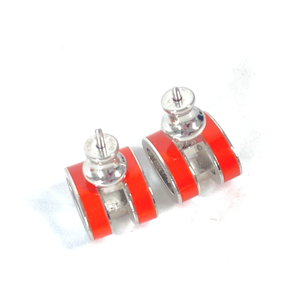 HERMES Pierce Gold Plated Orange H logo pop ash mini Women Used Authentic