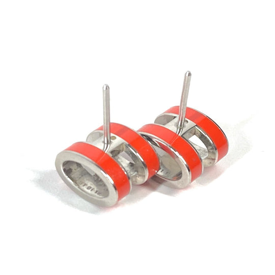 HERMES Pierce Gold Plated Orange H logo pop ash mini Women Used Authentic