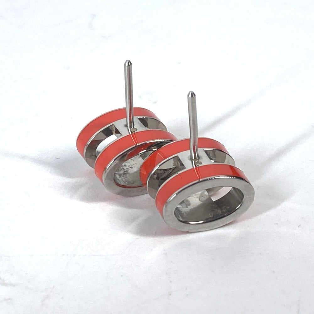 HERMES Pierce Gold Plated Orange H logo pop ash mini Women Used Authentic