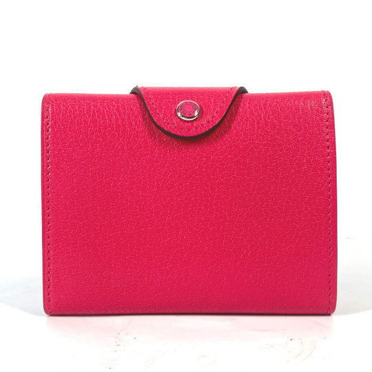 HERMES Folded wallet Shave pink Serie illiard compact Women Used Authentic