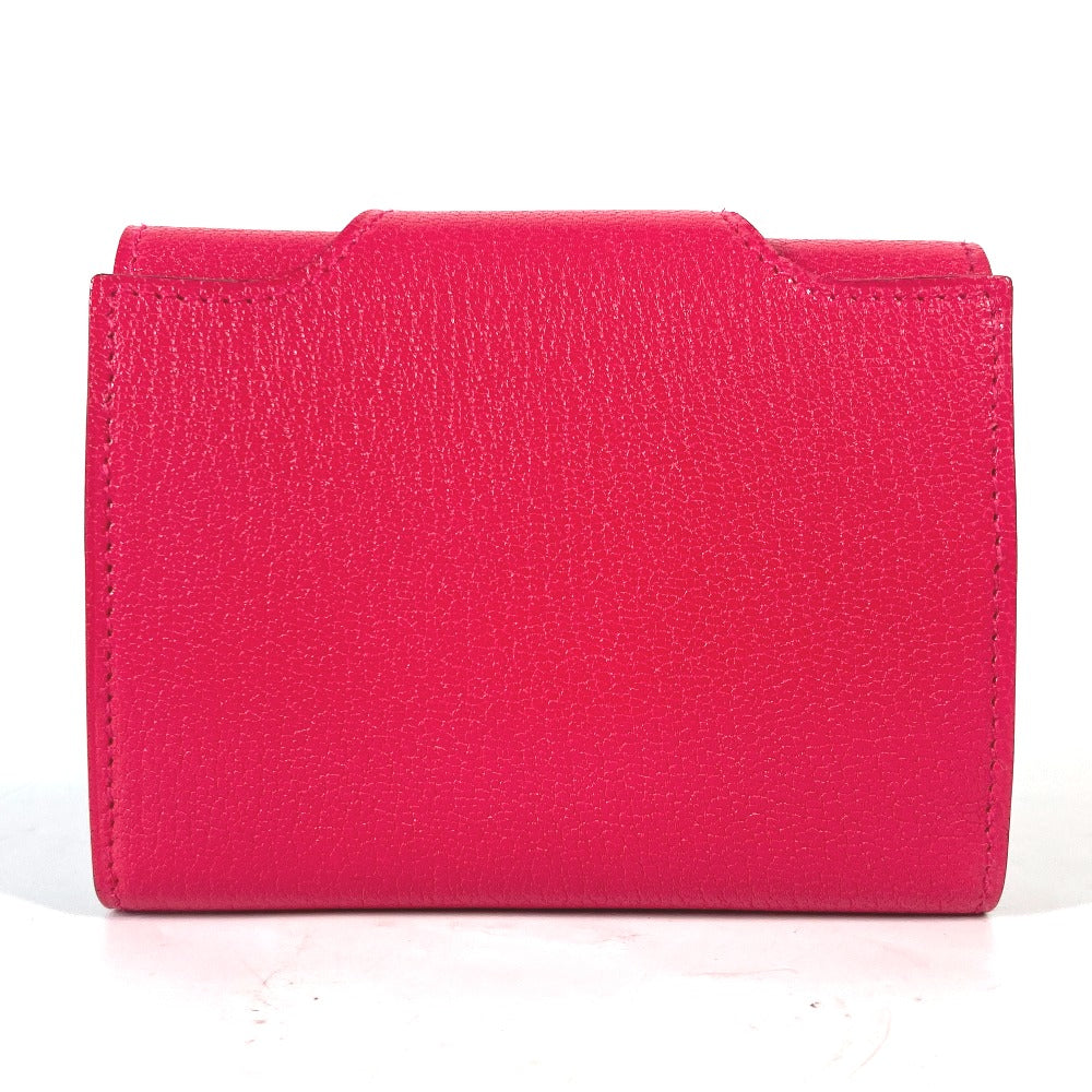 HERMES Folded wallet Shave pink Serie illiard compact Women Used Authentic
