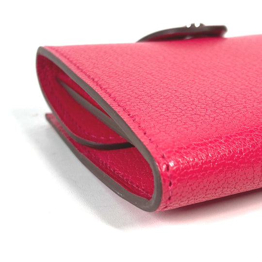 HERMES Folded wallet Shave pink Serie illiard compact Women Used Authentic