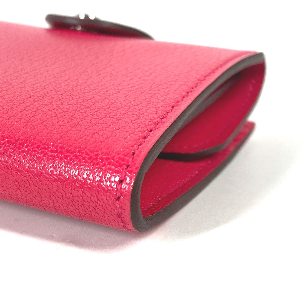 HERMES Folded wallet Shave pink Serie illiard compact Women Used Authentic