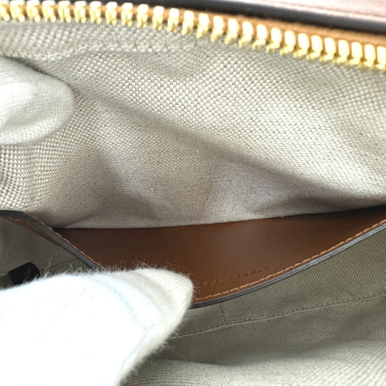 GUCCI Shoulder Bag 702234 leather Brown GG Matelasse Double G Small Women Used Authentic