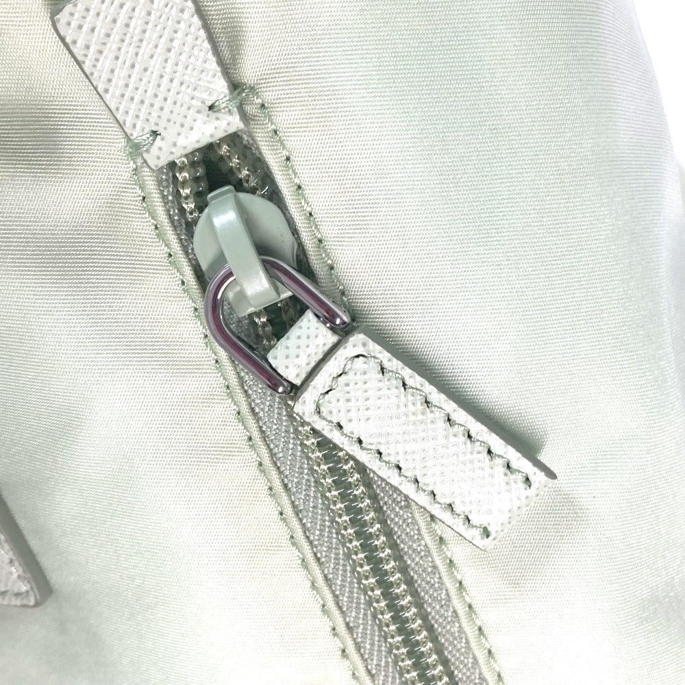 PRADA Shoulder Bag 1BD953 Nylon green Triangle logo plate Re-Nylon Women Used Authentic