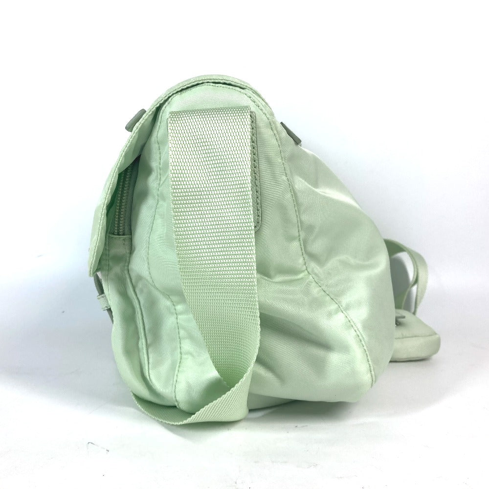 PRADA Shoulder Bag 1BD953 Nylon green Triangle logo plate Re-Nylon Women Used Authentic