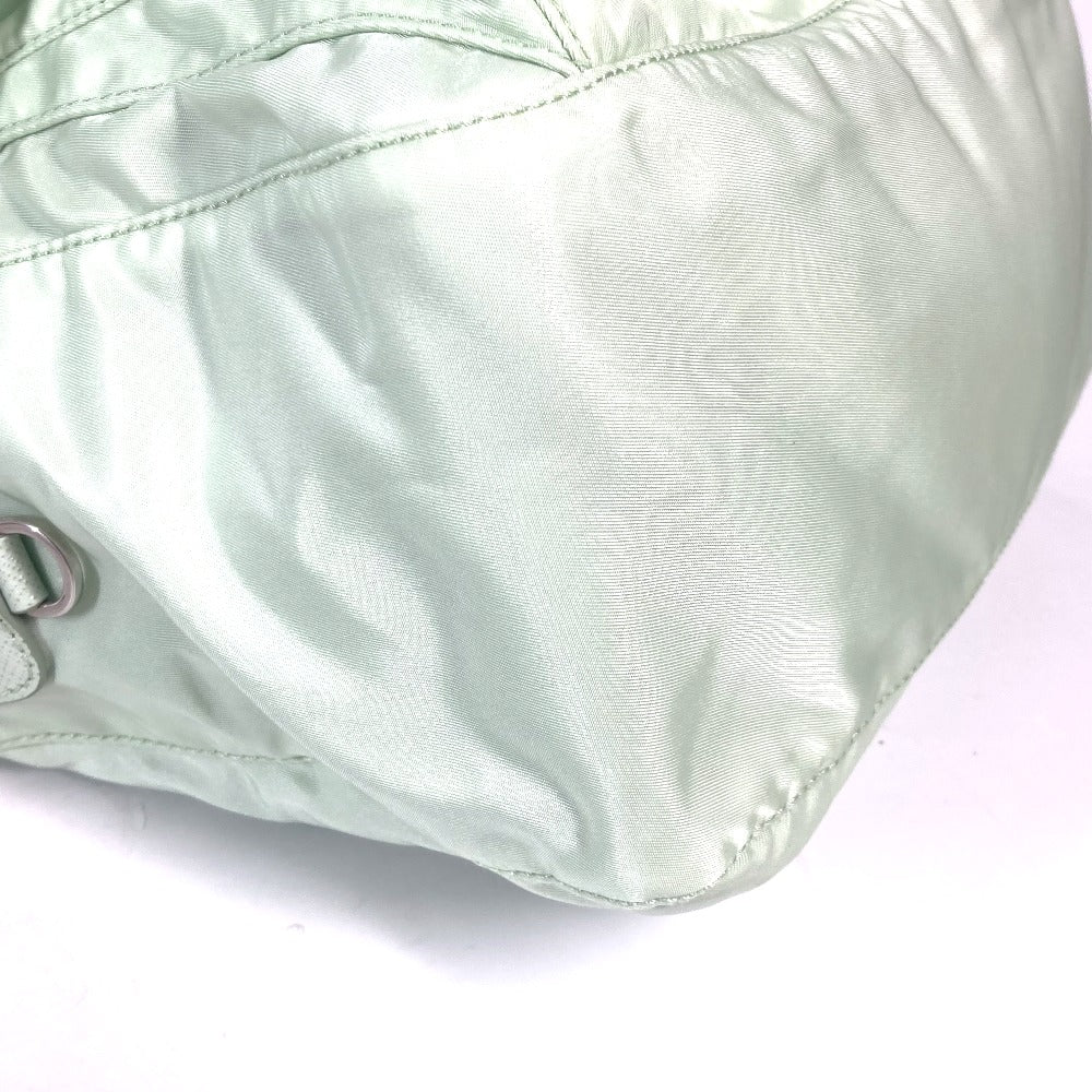 PRADA Shoulder Bag 1BD953 Nylon green Triangle logo plate Re-Nylon Women Used Authentic