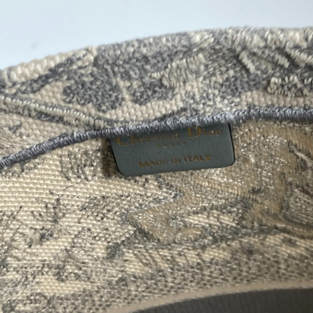 Dior Tote Bag M1286ZTDT_M20I Canvas, Embroidery Gray x off-white Toile de Jouy embroidery book tote large Women Used Authentic