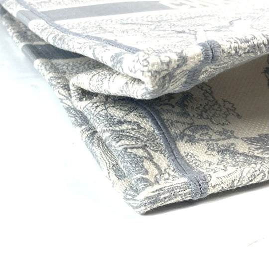 Dior Tote Bag M1286ZTDT_M20I Canvas, Embroidery Gray x off-white Toile de Jouy embroidery book tote large Women Used Authentic