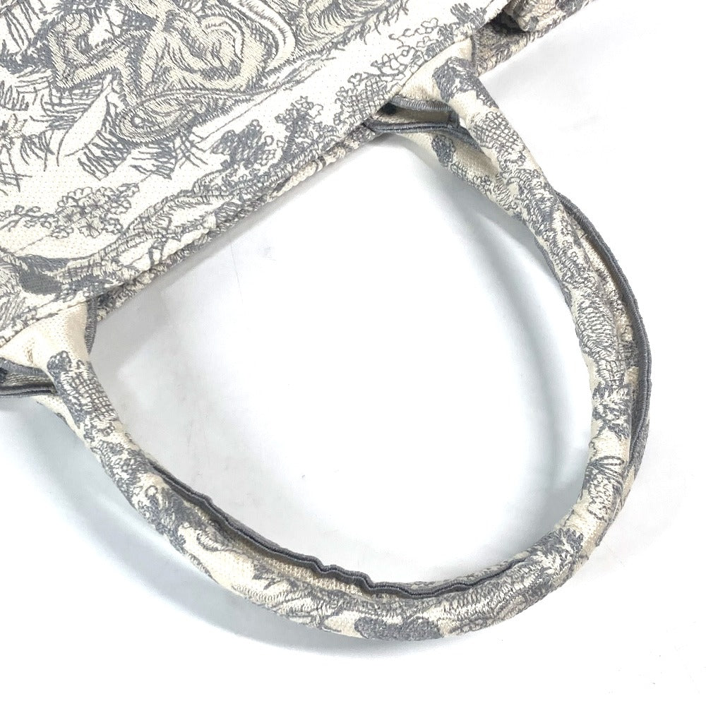 Dior Tote Bag M1286ZTDT_M20I Canvas, Embroidery Gray x off-white Toile de Jouy embroidery book tote large Women Used Authentic