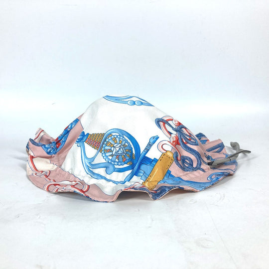 HERMES Pouch silk pink Drawstring pouch Petith Women Used Authentic