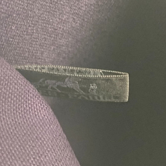 HERMES Pouch cotton Navy logo flat Yachting PM unisex(Unisex) Used Authentic