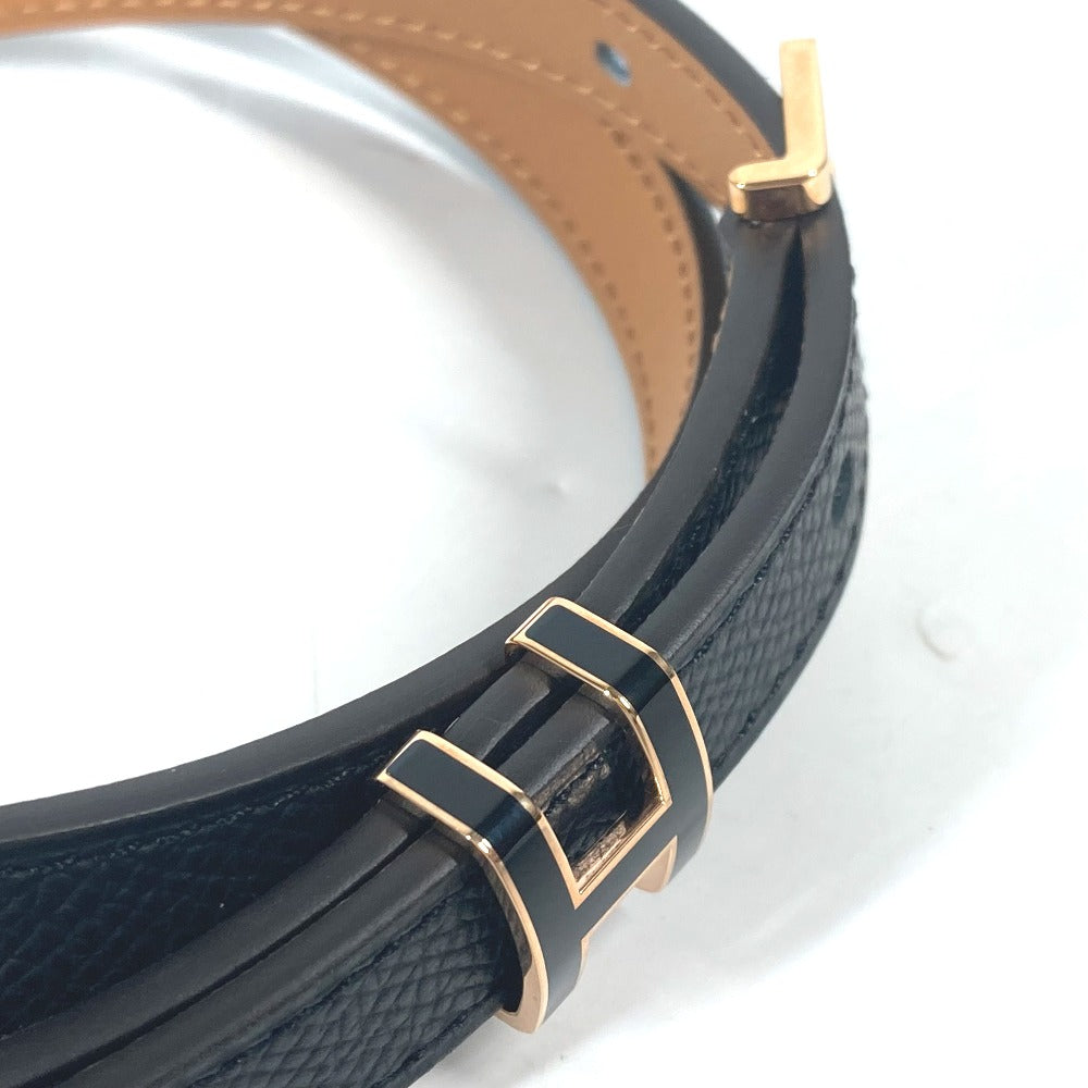 HERMES belt Epsom black H logo Belt Pop H 15 Women 75 Used Authentic