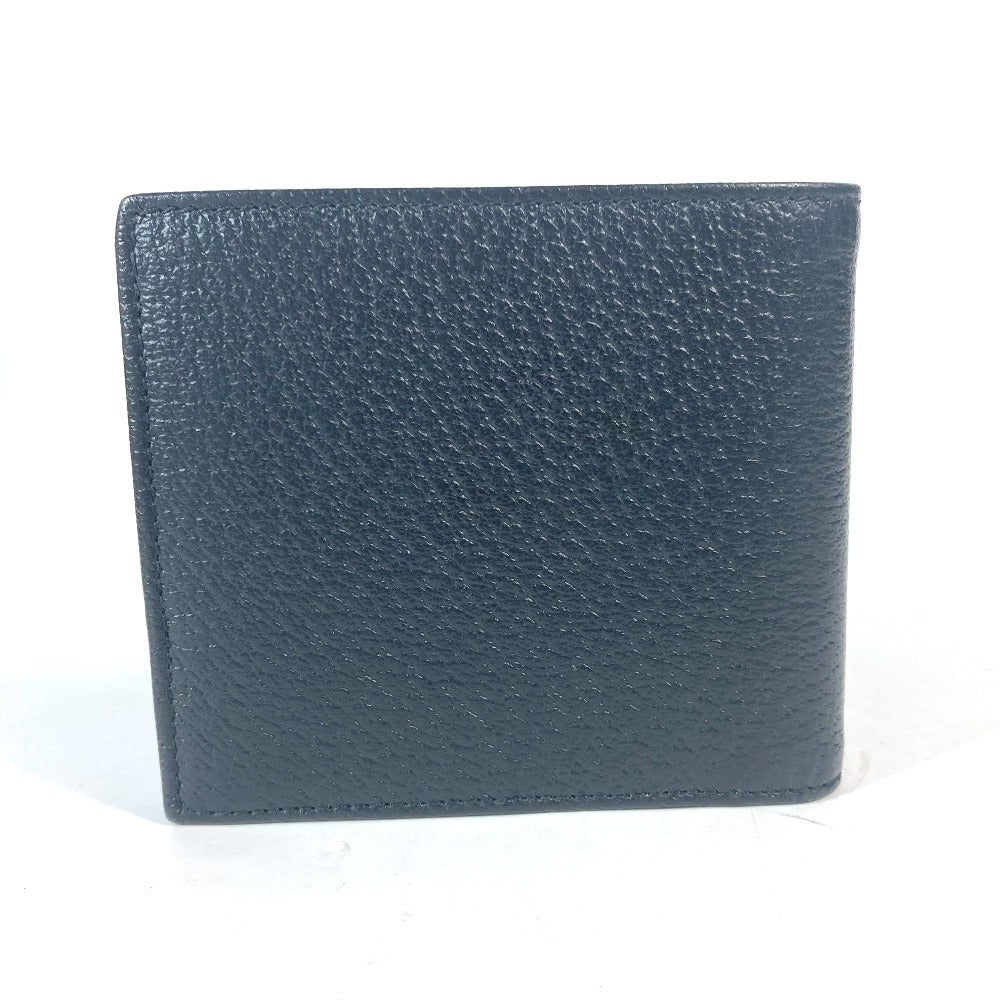 GUCCI Folded wallet 700464 leather black Mini wallet Horsebit mens Used Authentic