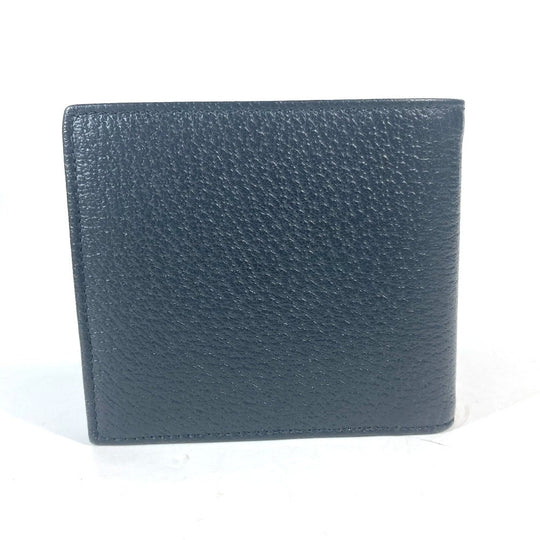 GUCCI Folded wallet 700464 leather black Mini wallet Horsebit mens Used Authentic