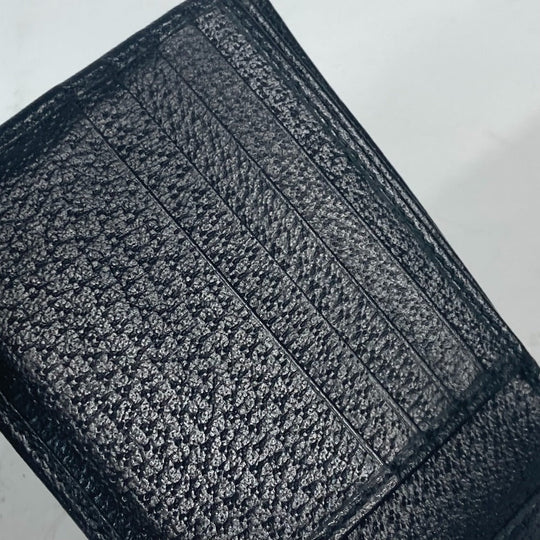 GUCCI Folded wallet 700464 leather black Mini wallet Horsebit mens Used Authentic