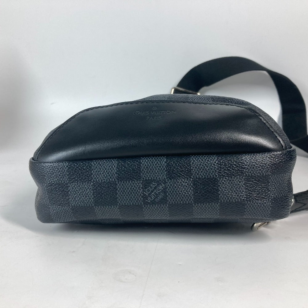 LOUIS VUITTON Shoulder Bag N40237 Damier Grafitto Canvas Black x gray Damier Grafitte Avenue sling bag mens Used Authentic