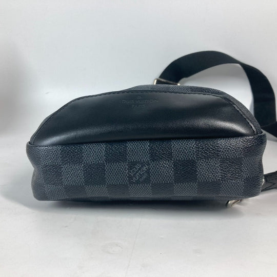 LOUIS VUITTON Shoulder Bag N40237 Damier Grafitto Canvas Black x gray Damier Grafitte Avenue sling bag mens Used Authentic