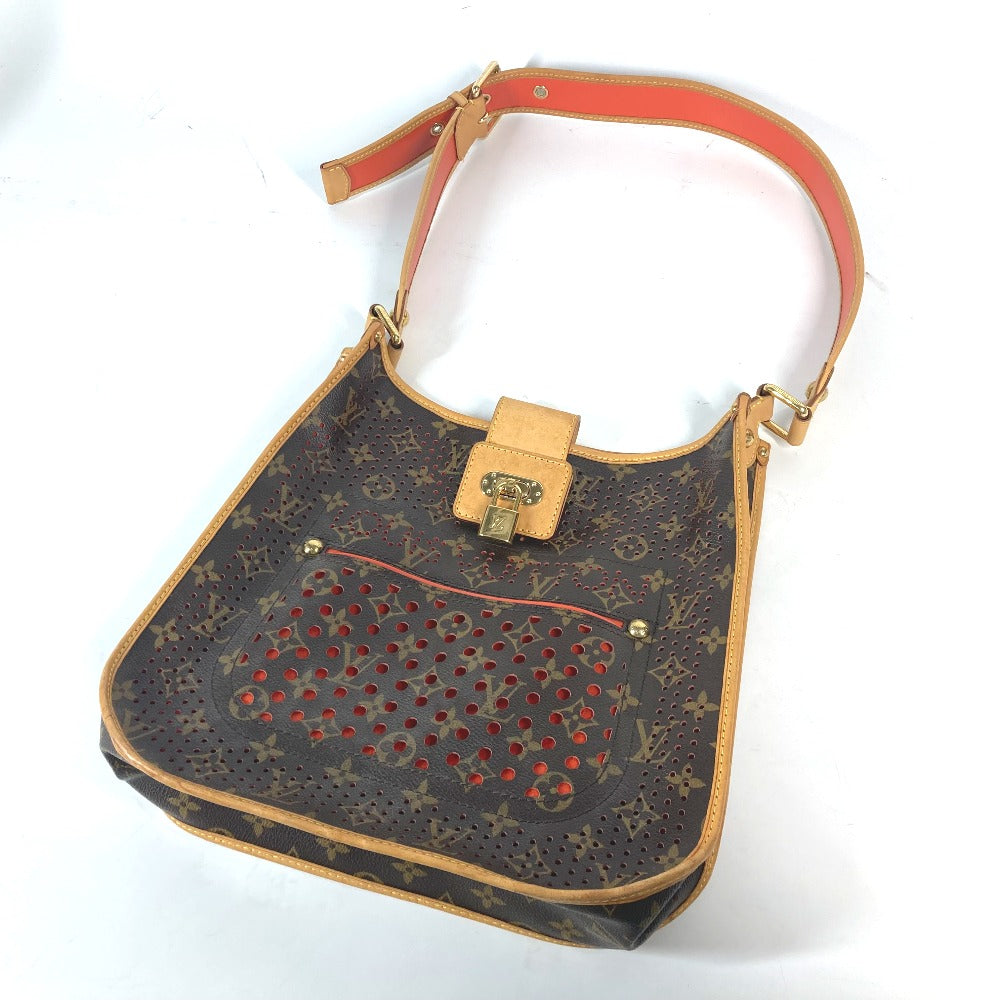 LOUIS VUITTON Shoulder Bag M95174 Monogram canvas Brown x orange Monogram Perfo Punching Musette Women Used Authentic