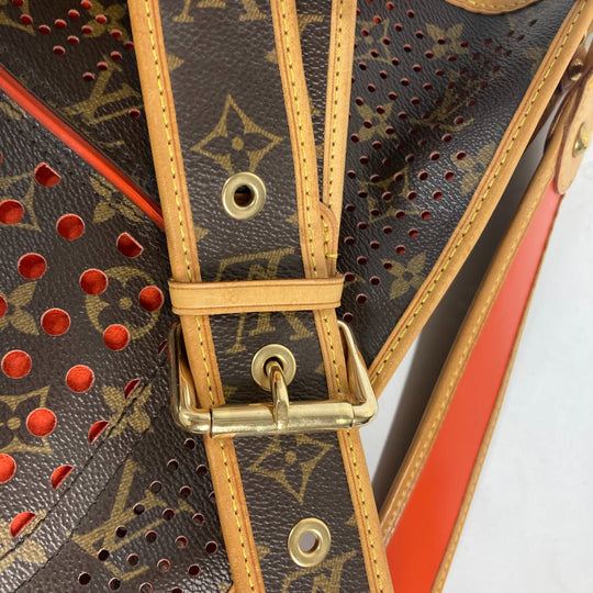 LOUIS VUITTON Shoulder Bag M95174 Monogram canvas Brown x orange Monogram Perfo Punching Musette Women Used Authentic