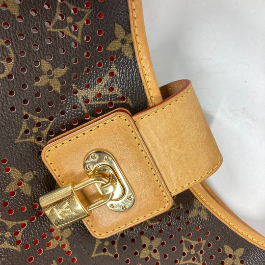 LOUIS VUITTON Shoulder Bag M95174 Monogram canvas Brown x orange Monogram Perfo Punching Musette Women Used Authentic