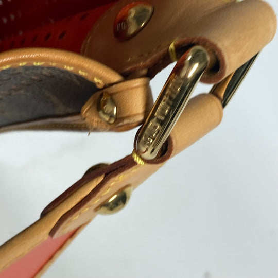 LOUIS VUITTON Shoulder Bag M95174 Monogram canvas Brown x orange Monogram Perfo Punching Musette Women Used Authentic