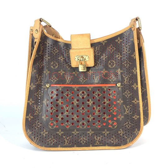 LOUIS VUITTON Shoulder Bag M95174 Monogram canvas Brown x orange Monogram Perfo Punching Musette Women Used Authentic