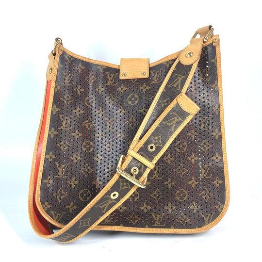 LOUIS VUITTON Shoulder Bag M95174 Monogram canvas Brown x orange Monogram Perfo Punching Musette Women Used Authentic