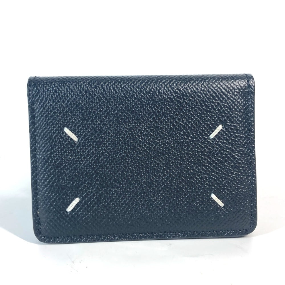 Maison Margiela Trifold wallet SA2UI0005 leather black 4stitch unisex(Unisex) Used Authentic