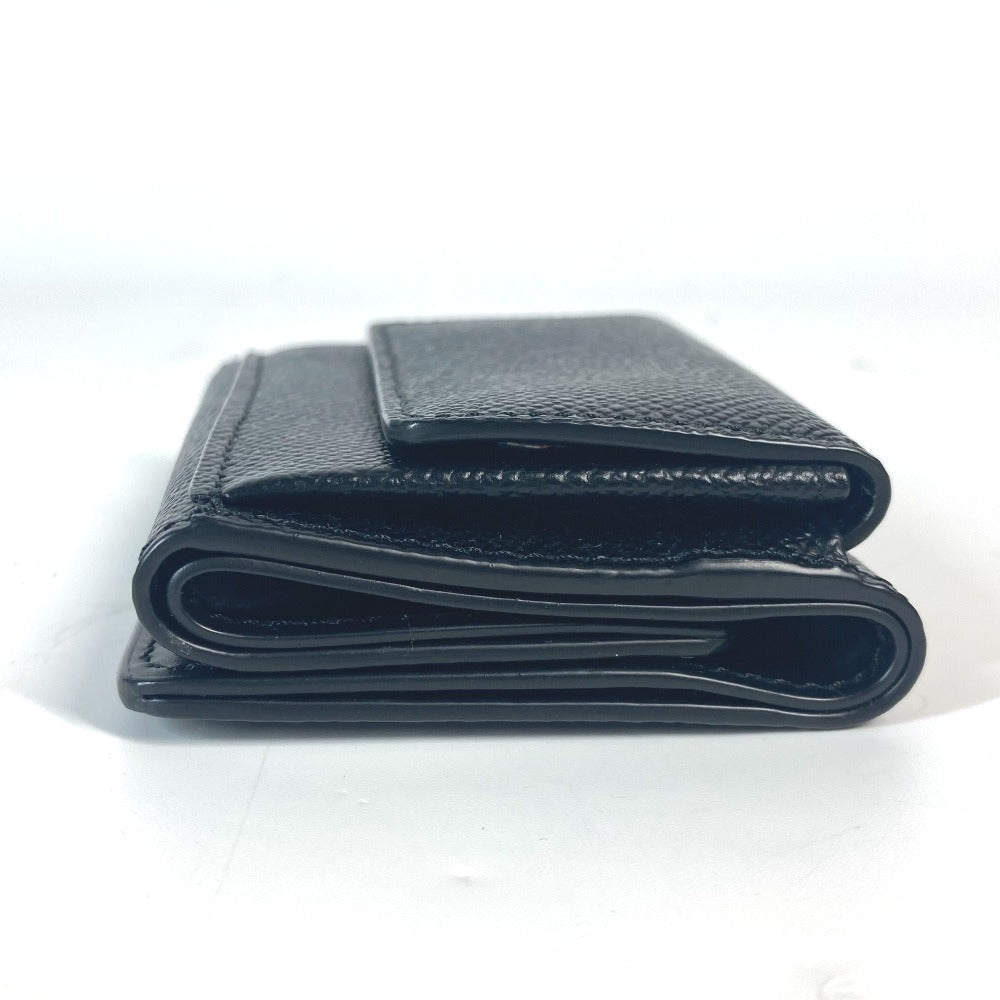 Maison Margiela Trifold wallet SA2UI0005 leather black 4stitch unisex(Unisex) Used Authentic