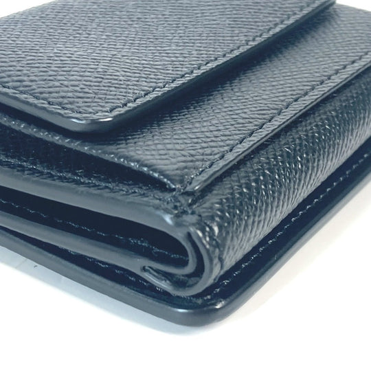 Maison Margiela Trifold wallet SA2UI0005 leather black 4stitch unisex(Unisex) Used Authentic