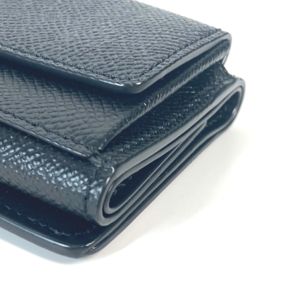 Maison Margiela Trifold wallet SA2UI0005 leather black 4stitch unisex(Unisex) Used Authentic