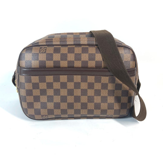 LOUIS VUITTON Shoulder Bag N45253 Damier canvas Brown Damier Reporter PM unisex(Unisex) Used Authentic