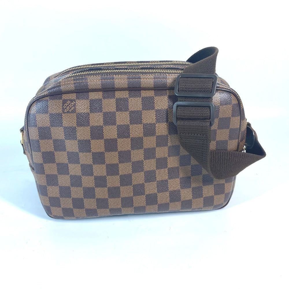 LOUIS VUITTON Shoulder Bag N45253 Damier canvas Brown Damier Reporter PM unisex(Unisex) Used Authentic