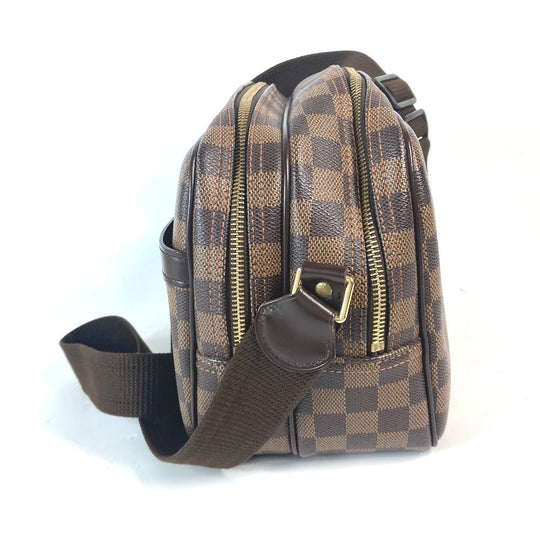LOUIS VUITTON Shoulder Bag N45253 Damier canvas Brown Damier Reporter PM unisex(Unisex) Used Authentic