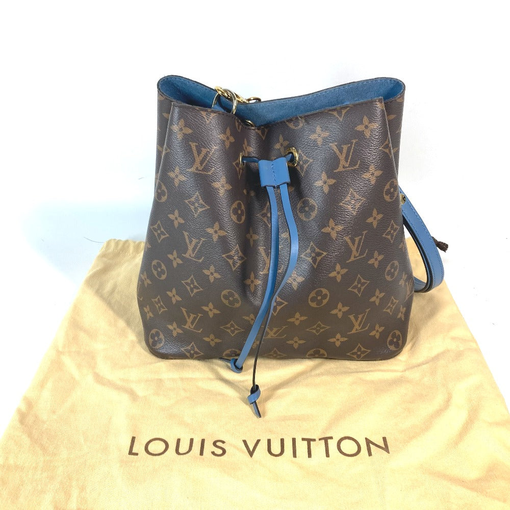 LOUIS VUITTON Shoulder Bag M43569 Monogram canvas Brown x blue Monogram Neonoe Women Used Authentic