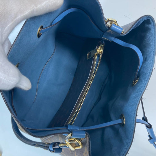LOUIS VUITTON Shoulder Bag M43569 Monogram canvas Brown x blue Monogram Neonoe Women Used Authentic