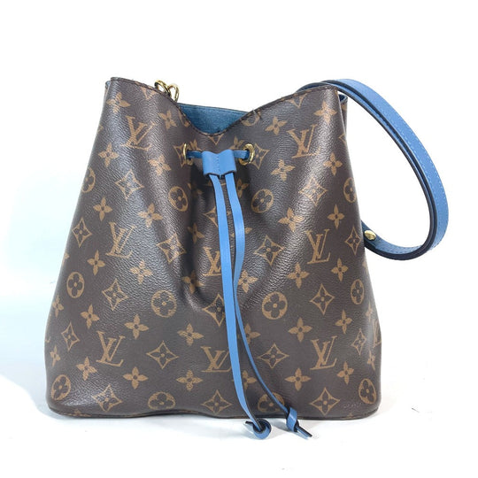 LOUIS VUITTON Shoulder Bag M43569 Monogram canvas Brown x blue Monogram Neonoe Women Used Authentic