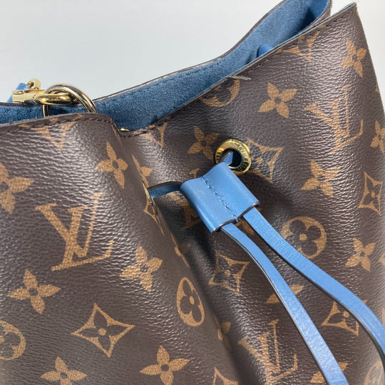 LOUIS VUITTON Shoulder Bag M43569 Monogram canvas Brown x blue Monogram Neonoe Women Used Authentic