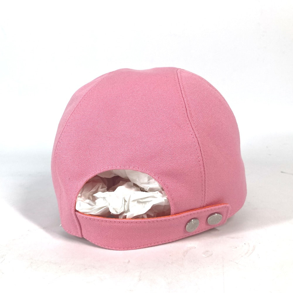 HERMES cap H23100N cotton pink Sun Series Button Davis Sunshine Women 57 Used Authentic