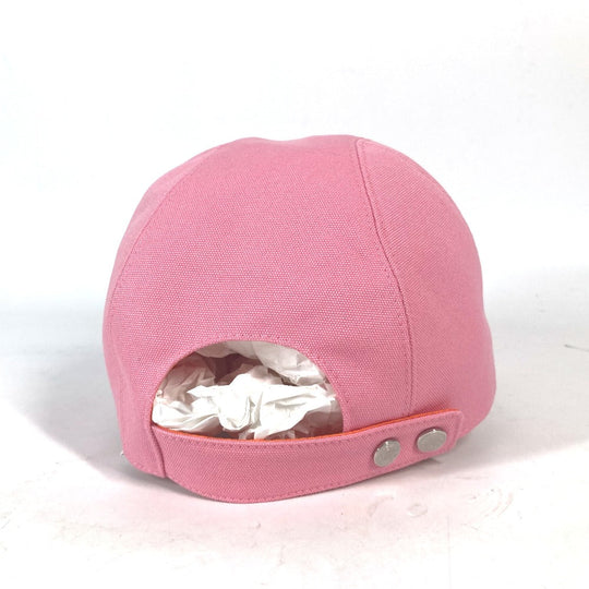 HERMES cap H23100N cotton pink Sun Series Button Davis Sunshine Women 57 Used Authentic