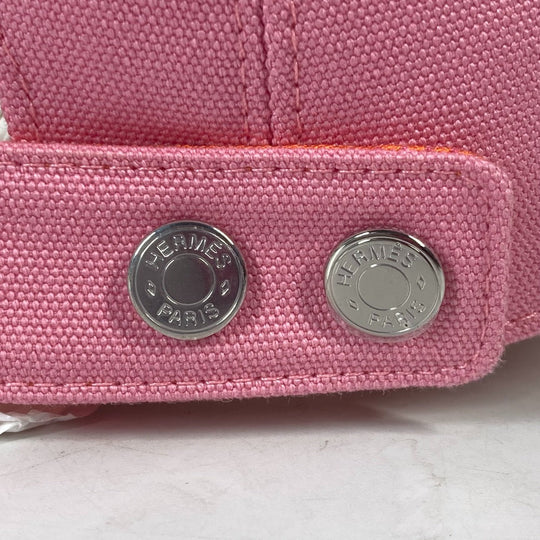 HERMES cap H23100N cotton pink Sun Series Button Davis Sunshine Women 57 Used Authentic