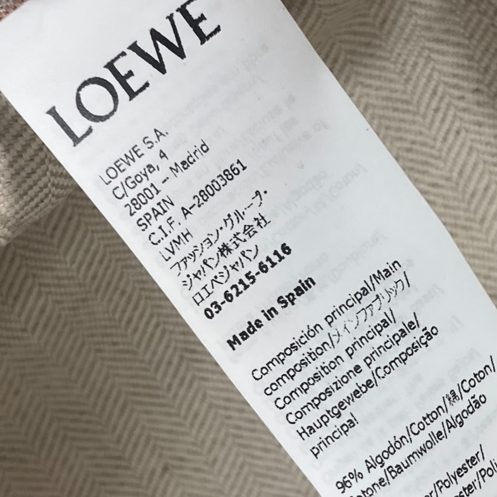 LOEWE hat K820HB1X41 Cotton, Leather Beige type Anagram jacquard logo unisex(Unisex) 59 Used Authentic