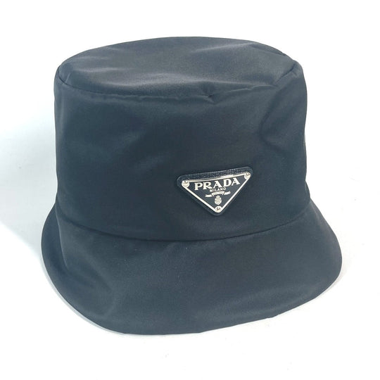 PRADA hat 2HC137 Nylon black Triangle With logo Three Stripes adidas adidas collaboration unisex(Unisex) S Used Authentic